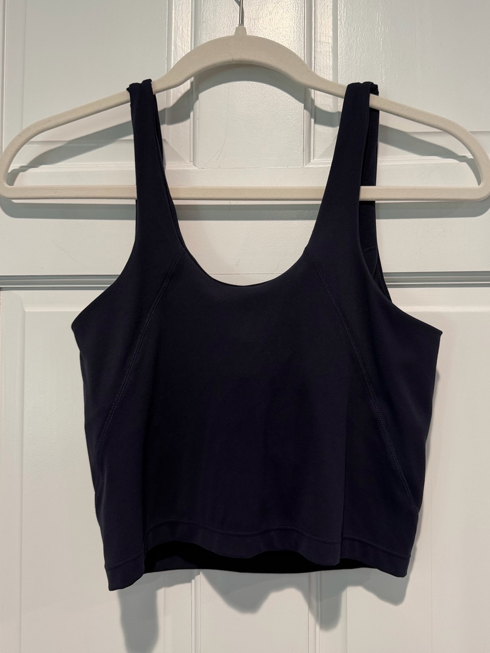 Quince NWOT Set of 2 Ultra-Form V-Neck Cropped Tank Small Deep Navy Forest Green - Picture 3 of 10